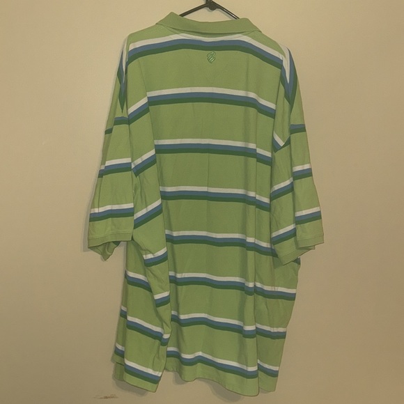 Rocawear Green Blue Striped Y2K 5XL Polo - Picture 4 of 4